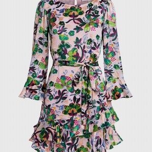 Saloni Marissa Mini-C Floral Ruffle Mini